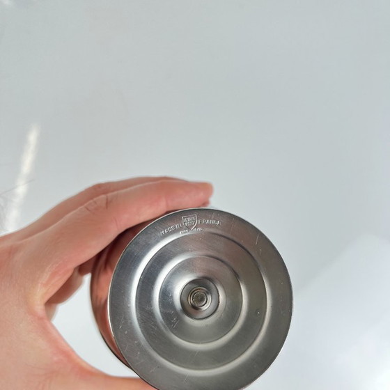 Set of 6 Letang Remy stainless steel ice cream / dessert cups, 1970, Glass & Decanter, Metal, Silver, Vintage (photo 5 of 8)