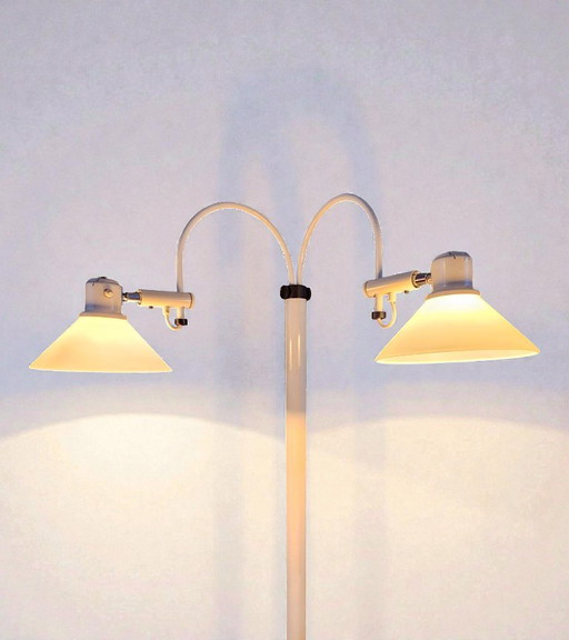 Vintage Space Age Double-Head Floor Lamp – Sölken Leuchten / Koch & Lowy Style