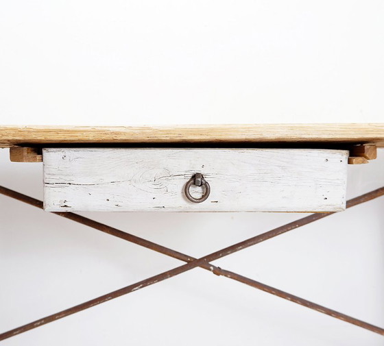 Image 1 of Grande tavolo da fattoria in legno massiccio