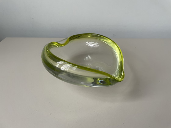 Image 1 of Murano - Cendrier vintage en verre en forme de coeur