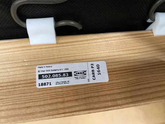 Image 1 of divano nero a 3 posti (IKEA) – similpelle – larghezza 200 cm