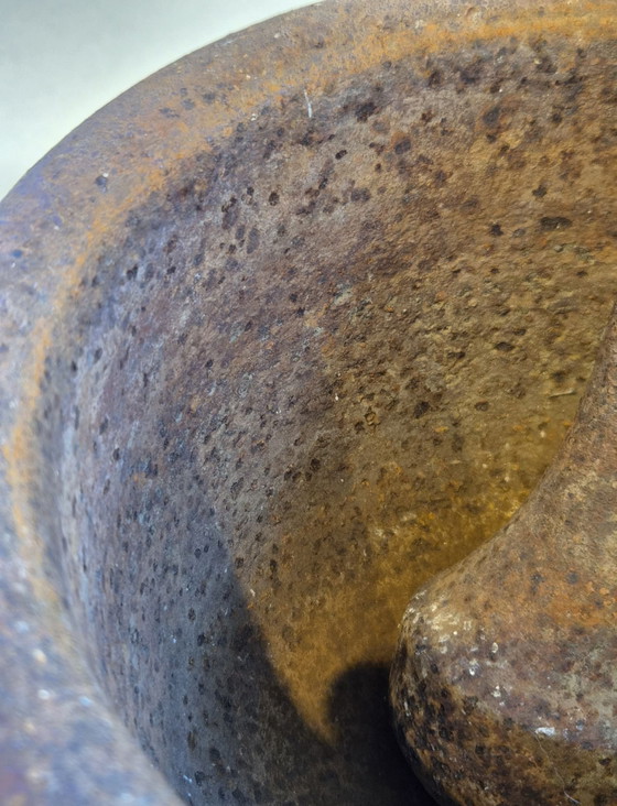 Grande mortaio da farmacia antico (28,6 kg) – Oggetti decorativi, Ghisa (photo 13 of 14)