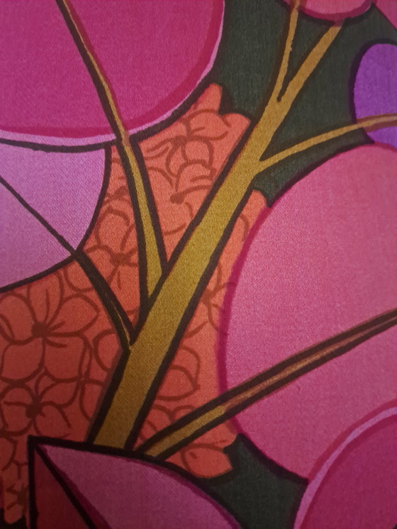 Image 1 of Lampe rétro rare des années 70 - Motif floral - Eye Catcher