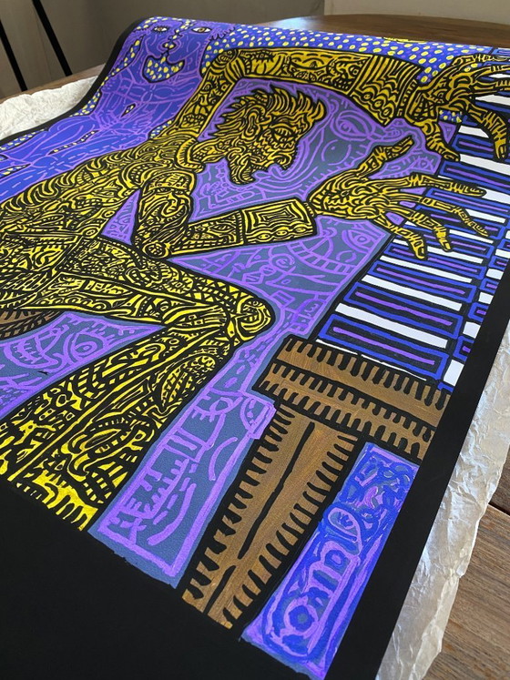 Image 1 of El pianista - Robert Combas - 1989 - Póster 70 x 100 cm