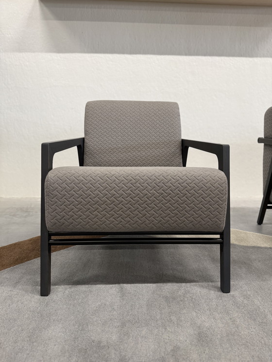Image 1 of 2 Harvink Splinter Armchairs Cross Gray Fabric