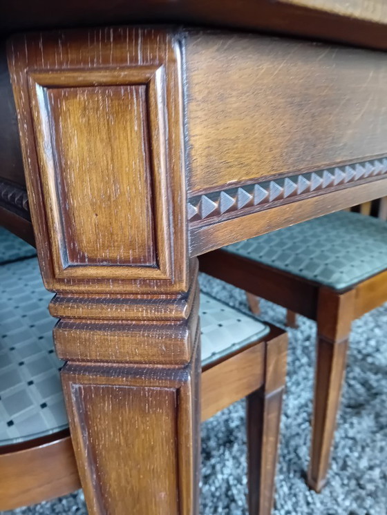 Image 1 of tavolo da pranzo solido con 6 sedie