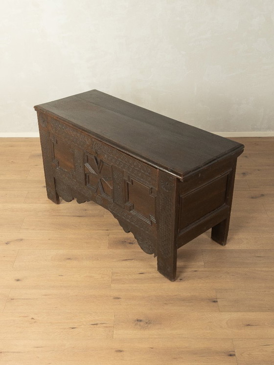 Grafschaft Eiken Kist uit 1748, Opbergkast, Hout, Metaal, Bruin, Rustic (foto 5 van 11)