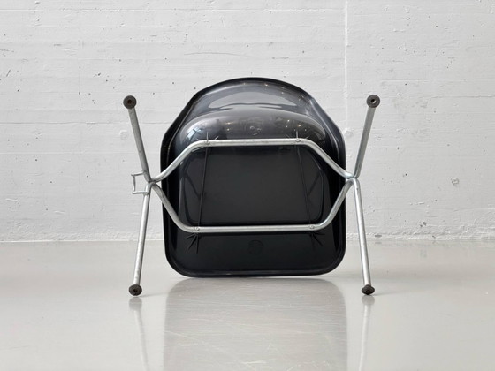 Image 1 of Set di 6 sedie Polyside, classici del design britannico disegnati da Robin Day per Hille, anni '70.