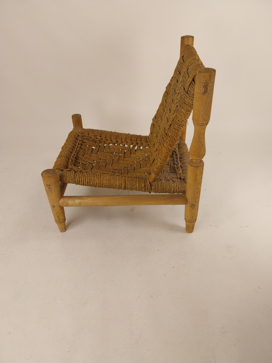 Image 1 of 1 x Silla de cuerda Audoux y Minet años 70