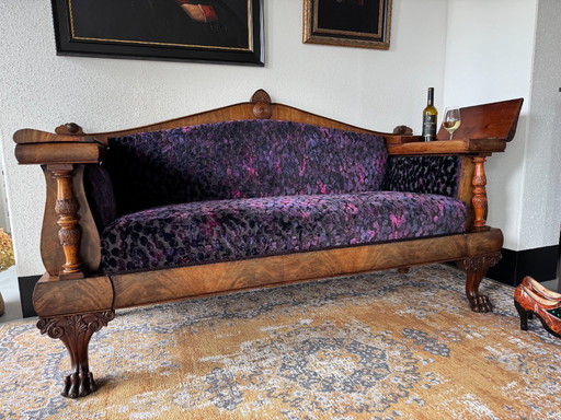 Canapé ancien en acajou 19ème siècle (1830-1880)