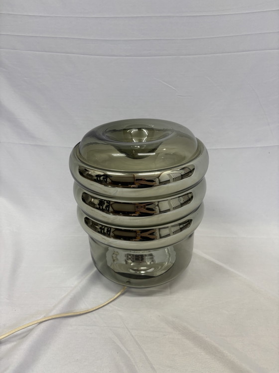 Vintage Peill & Putzler Space Age Table Lamp Smoked Glass (photo 4 of 11)