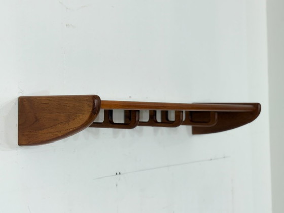 Image 1 of Porte-manteau/penderie mural en teck – Design Mid-Century