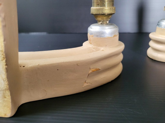 Image 1 of MAGNIFICA COPPIA DI APPLIQUE DA PARETE IN GESSO VINTAGE ANNI '40