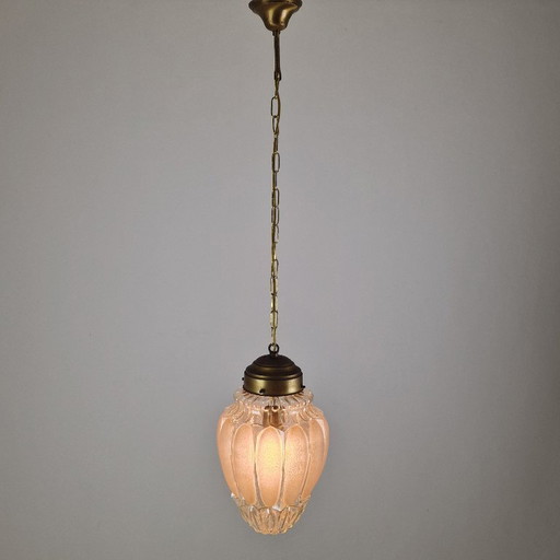 Italian Mazzega Murano Glass Pendant Lamp, 1970s