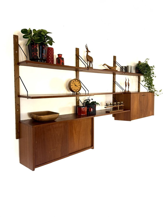 Image 1 of Vintage Danish modular teak wall system '60