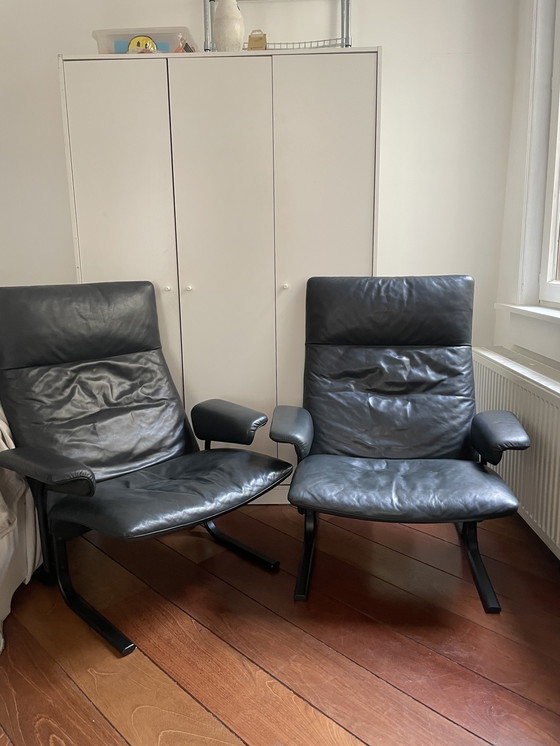 Image 1 of 2x Fauteuil lounge vintage De Sede DS2030