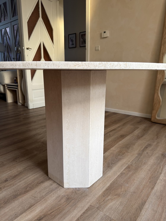 Image 1 of Vintage travertine table