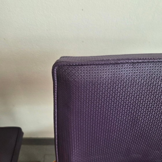 Image 1 of PAIRE DE FAUTEUILS BRIDGE VINTAGE 1950 EN HETRE PIEDS COMPAS 50S ROCKABILLY