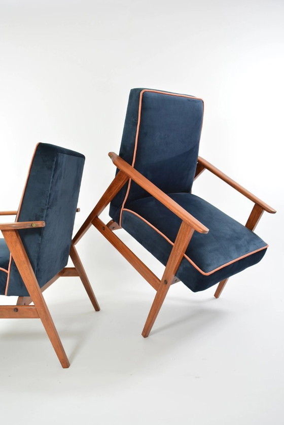 Image 1 of FOX armchair, midnight blue