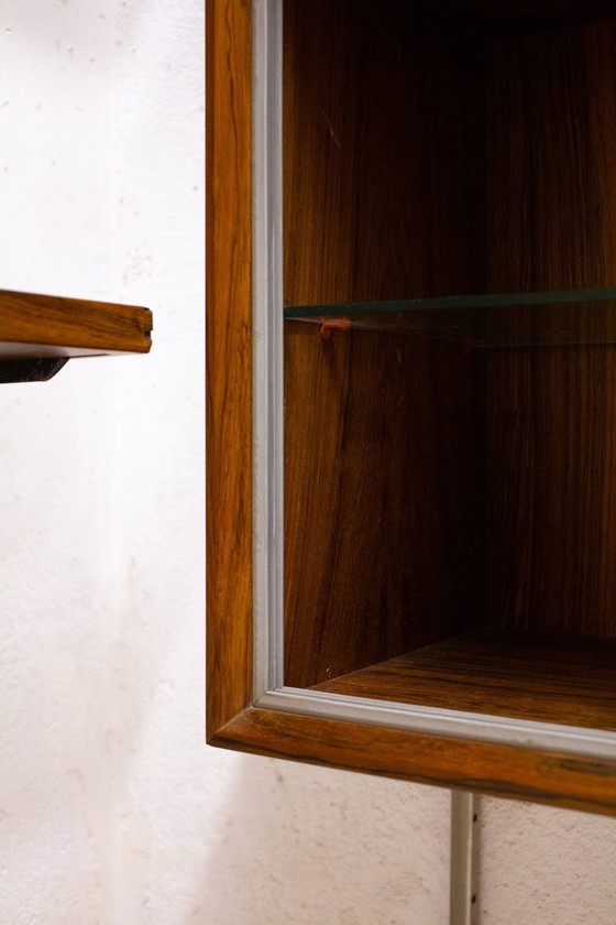 1960s Modular Rosewood Tetex Wall System – Wall cabinet, Metal (photo 5 of 8)