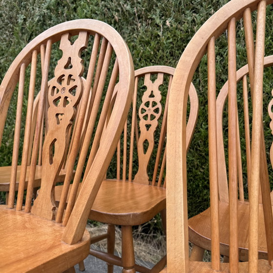 Image 1 of Set of 6 vintage wooden chairs