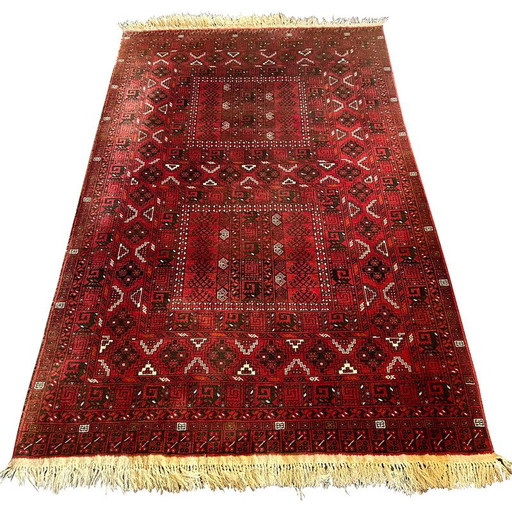 Alfombra vintage de lana anudada a mano, Afganistán, 1970
