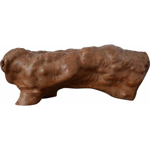 Houten schaal "Root" uit Mid Century, Frankrijk 1970
