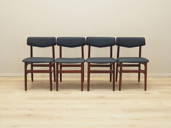 Image 1 of Set van vier teakhouten stoelen, Deens ontwerp, jaren 1960, productie: Denemarken