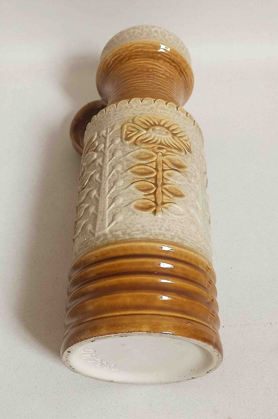 Image 1 of West-Duitse keramische vaas 70s Hoogte 50 cm