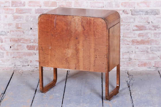 Gerestaureerde art-deco kast, walnoothout, fineer, gerestaureerde lak, Tsjechisch, jaren 1920 – Kasten, Wood (photo 11 of 13)