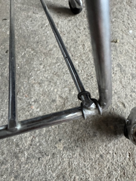 Image 1 of 1950s rolling newspaper rack