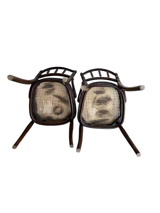 Image 1 of Pair of antique bentwood chairs – Weill & Co (circa 1900)