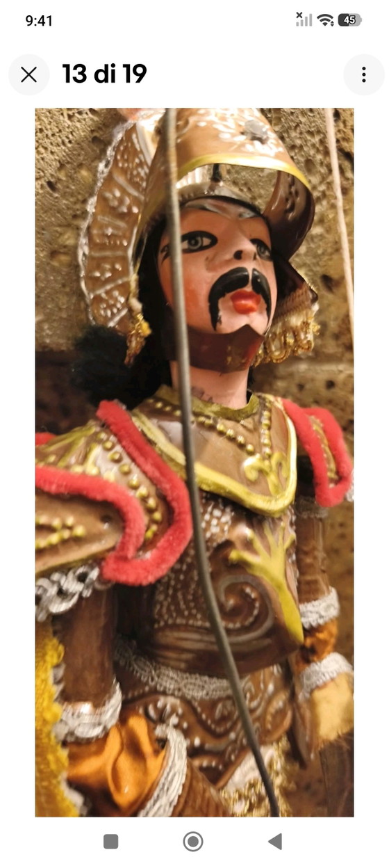 Marionnette sicilienne vintage, 44 cm, armure en laiton, pour cérémonie d'honneur – Objets déco, Metal (photo 9 of 15)