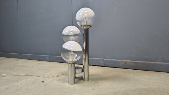 Vintage Table Lamp by Mazzega, 1970s – Metal, Chrome (photo 6 of 11)