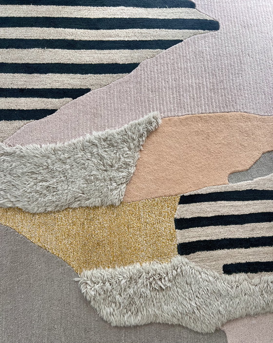 Image 1 of Tapis Jotex tufté à la main en laine et viscose