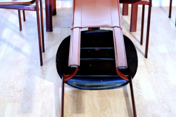 Image 1 of Ensemble de 6 chaises de salle à manger Lara de Giorgio Cattelan pour Cattelan Italia en cuir Bordeaux, Italie