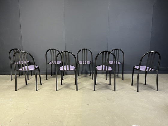 Image 1 of Set of Nr 222 Chairs by Robert Mallet-Stevens, 1980s, Set of 6