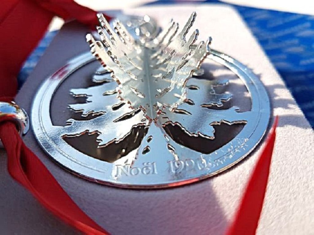 Concorde Air France Christofle Christmas ball decoration 1990