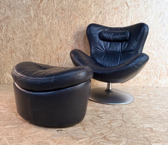 Image 1 of  Natuzzi  fauteuil met bijpassende voetenbank