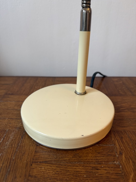 Image 1 of Lampada da scrivania giallo pallido degli anni '70 con stelo flessibile in metallo