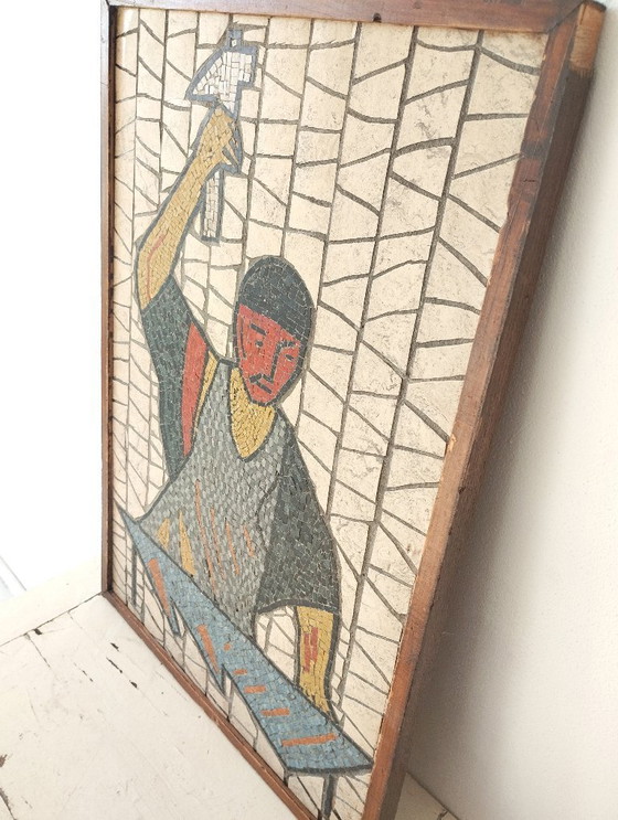 Image 1 of Vintage Wall Object or Mosaic Work, Ca. 1950