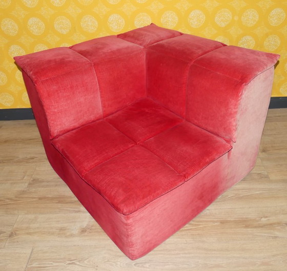 Image 1 of Modular sofa, 3 elements, corner armchair, foam, Lübke model Q-System, 1990s