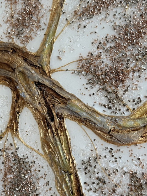 Image 1 of Wandpaneel „Goldener Baum“