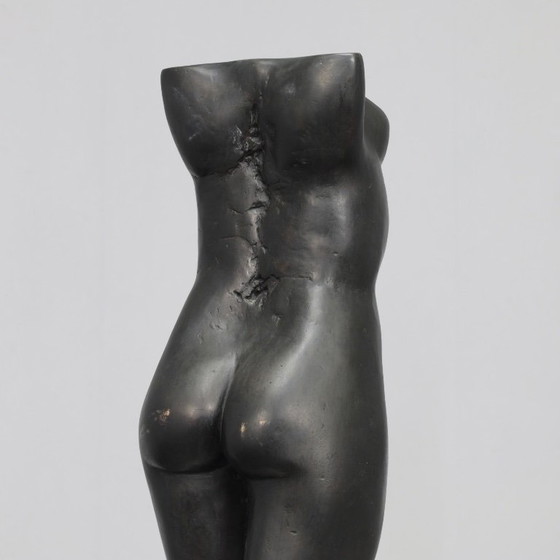 Image 1 of Bronzene stehende weibliche Torso-Skulptur von Francine Govers, 1990er Jahre