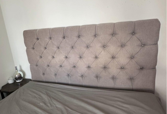 Premium bedframe + Tempur matras: 160 cm × 200 cm – Matrassen en bedbodems, Textile (photo 3 of 8)