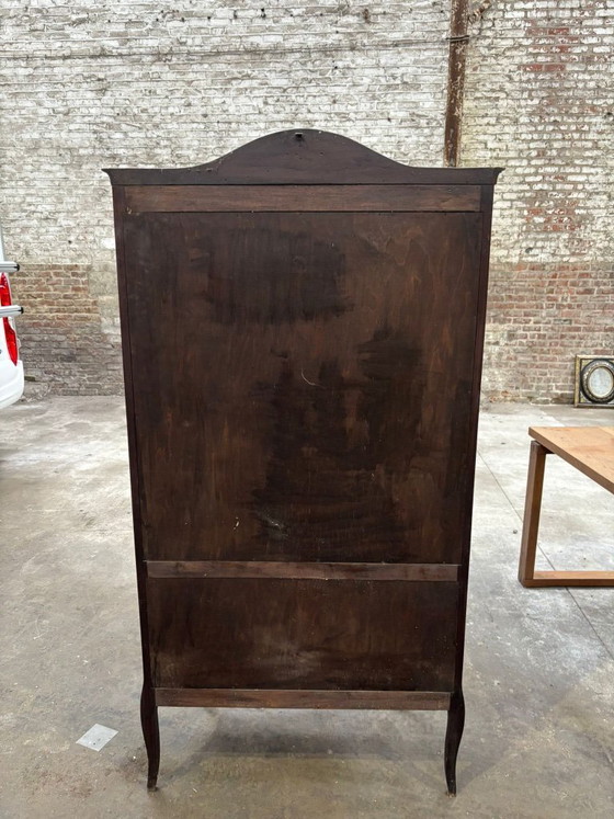 Image 1 of French display cabinet with curved glass