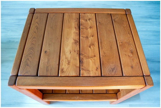 Image 1 of Bijzettafel van massief iepenhout, Roche Bobois, 1980