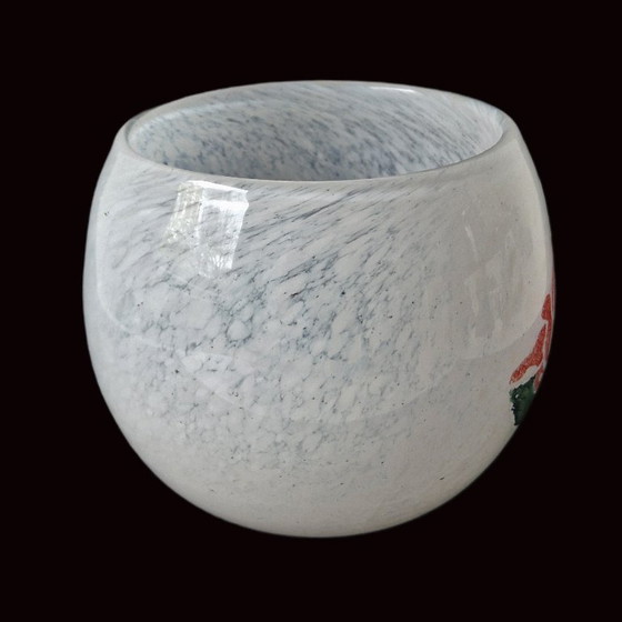 Image 1 of Skruf Schweden - Vase mit Rose von Ingegerd Råman