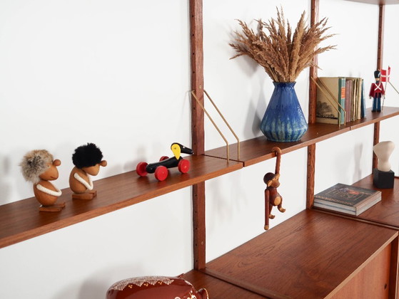 Image 1 of Teak modular bookcase PS System, Danish design, 1960s, manufactured by Randers Møbelfabrik