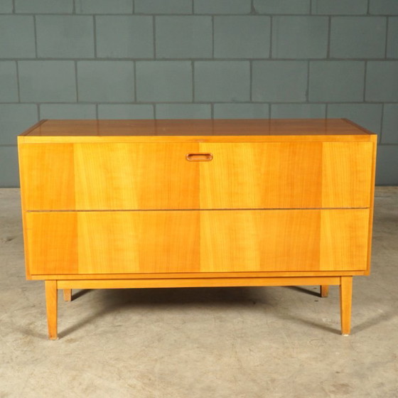 Mobile/credenza vintage con ante a ribalta - Noce - Anni '60 – Armadi contenitori, Wood (photo 5 of 12)
